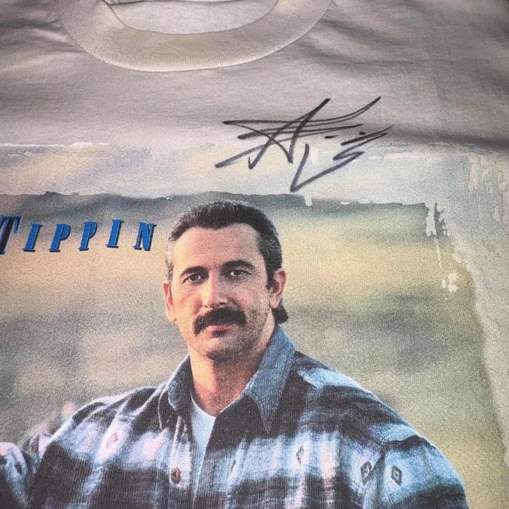Aaron Tippin 1997 Country Music‎ Promo Tee Signed USA Vintage XL